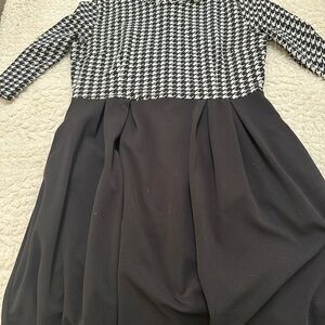 Black and White Houndstooth Dress